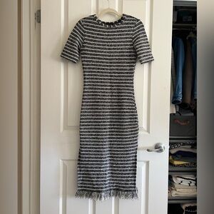 Topshop Striped Midi Dress